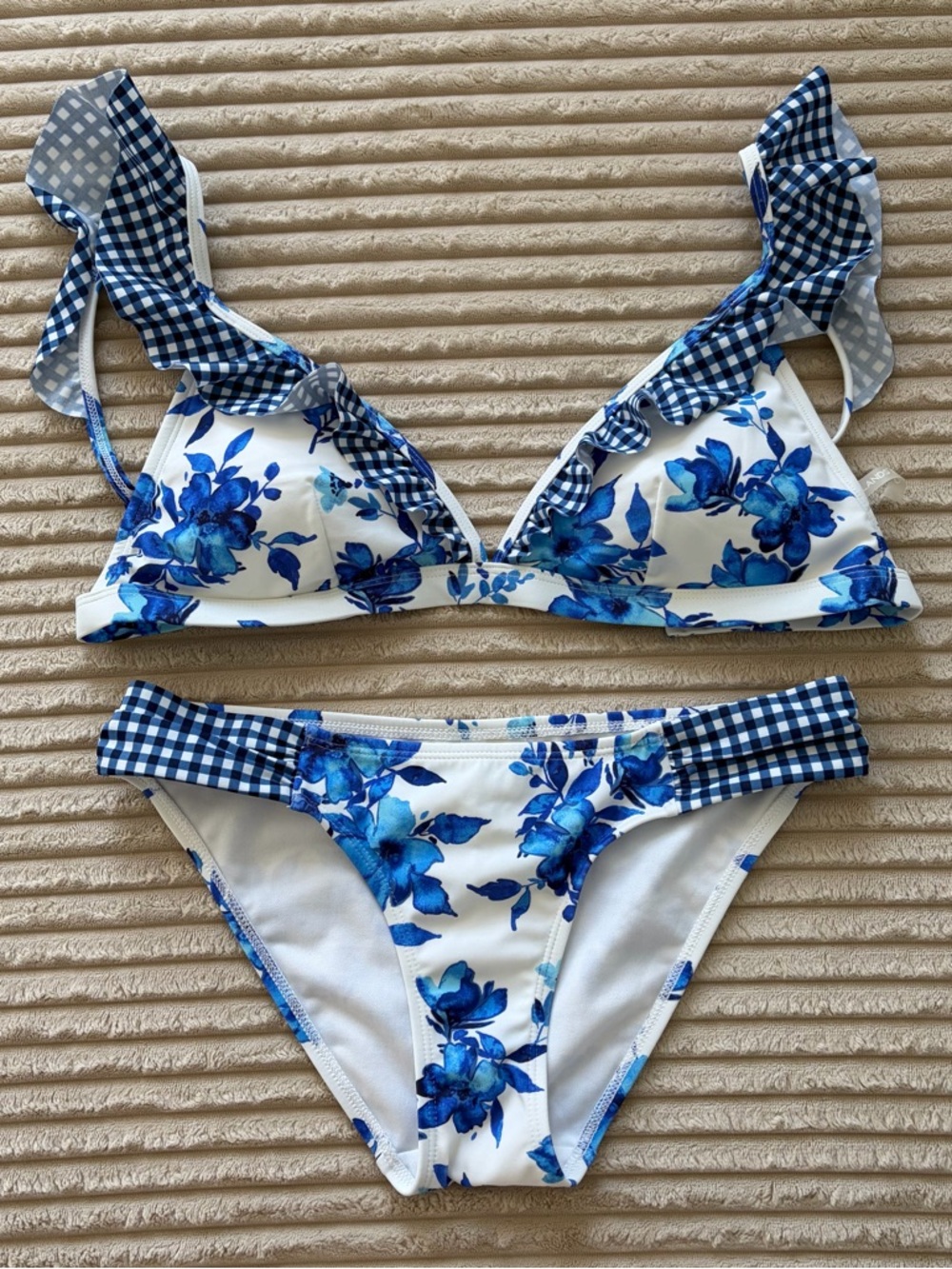 Lands End Blue & White Bikini